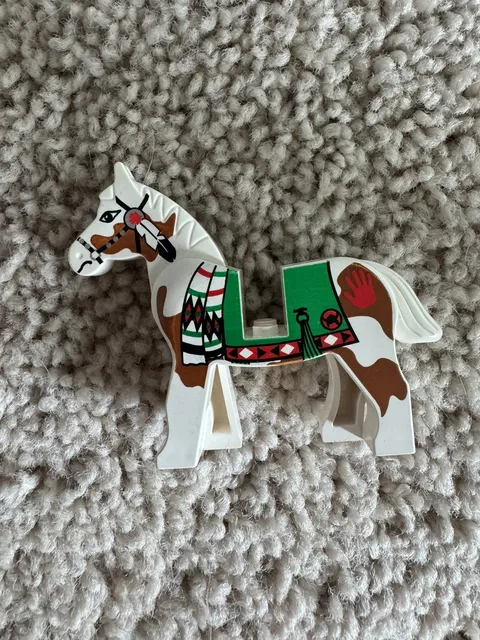 LEGO Minifigure Animal Western Indian White Painted Horse 6748 6718 6763 6766 