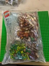LEGO Bulk Lot 231 Pieces w/ Large Gray Baseplate, MPN 11989, 8+