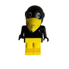 Vintage LEGO Charlie Crow Bird Minifigure Fabuland Black Yellow Beak Kid Toy