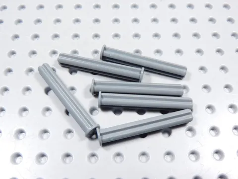 LEGO Lot of 6 Dark Bluish Gray 4L Technic Axles w/ Stop BD