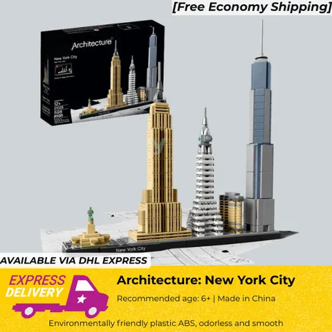ARCHITECTURE: New York City Skyline Building Blocks Set NYC Landmark Brick Model