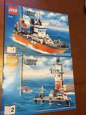 Lego Coast Guard Patrol Boat & Tower #7739 - INSTRUCTIONS ONLY