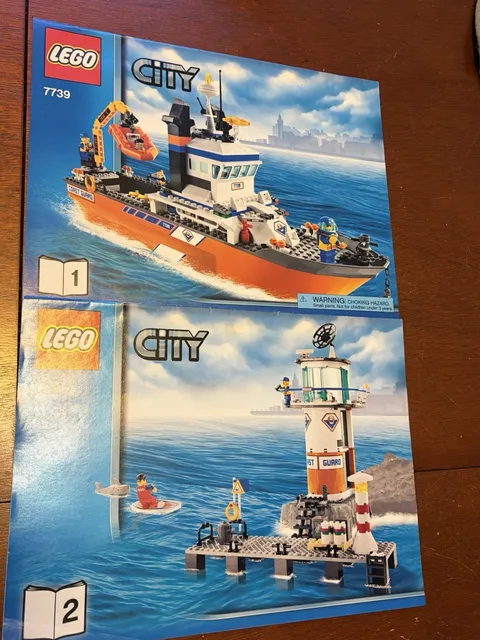 Lego Coast Guard Patrol Boat & Tower #7739 - INSTRUCTIONS ONLY