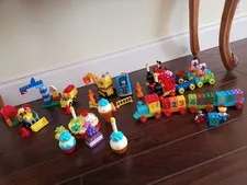 Lot Of Lego Duplo Trains, Constructions, Cakes, Cupcakes