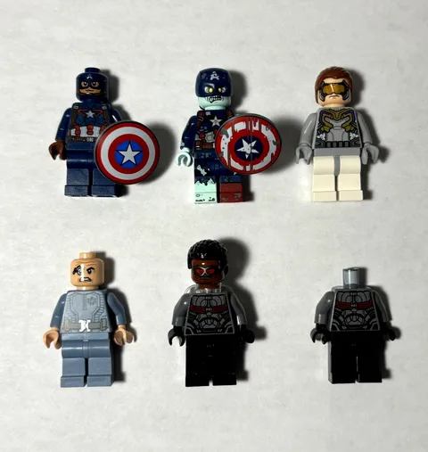 LEGO Marvel Captain America Minifigure Lot Of 6! Zombie Cap colmar09, sh0179