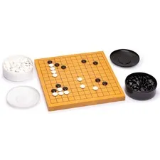 Shin Kaya Beginner's Reversible 13x13 / 9x9 Go Game Set Board 2cm with Double...
