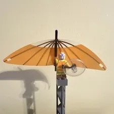 LEGO Aang Minifigure with Orange Glider & Clear Dish