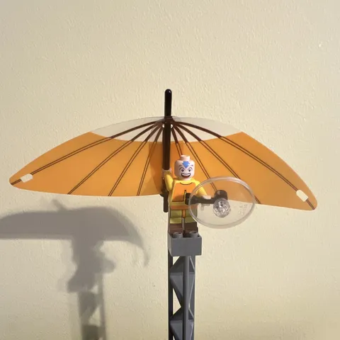 LEGO Aang Minifigure with Orange Glider & Clear Dish