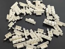LEGO x50 White Bracket 1 x 2 - 1 x 4 Rounded Corners (28802) MOC Lot Bulk Parts