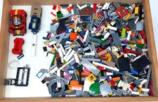 5 lbs Bulk LEGO Diverse Mix of Bricks, Car Frames, Chassis, stored on (W2-N)