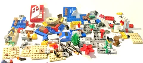Lego Lot Specialty Grab Bag Miscellaneous Brown Blue Red Grey 150 Plus Piece SEE