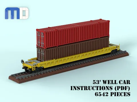 LEGO® 53' Well Car MOC - Digital Instructions Only (PDF)!