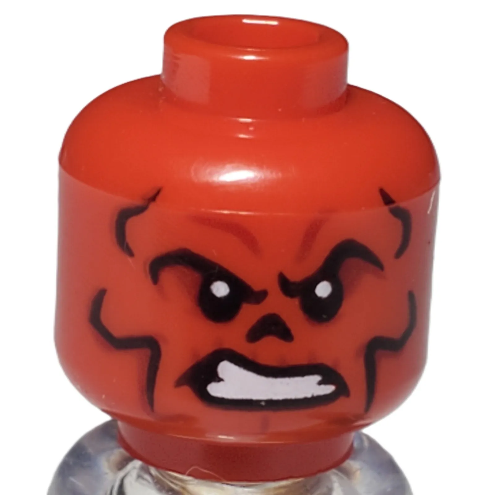Lego Minifigure Marvel Super Heroes Head 3626pb2637 Red Skull