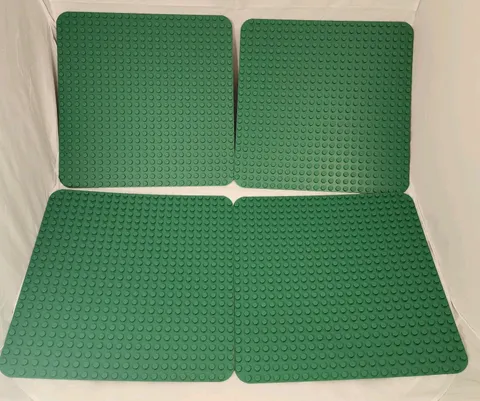 Lot Of 4 Lego DUPLO 2304 Large Green Building Base Plate 15" x  15" 24x24 studs