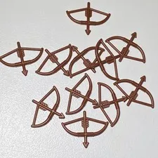 10 NEW Genuine LEGO - Reddish Brown Bow with Arrow Drawn Minifigure Weapon