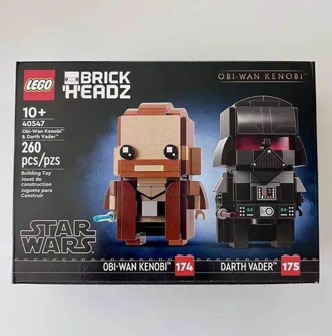 Lego 40547 Brickheadz Star Wars Obi-Wan Kenobi & Darth Vader Retired New