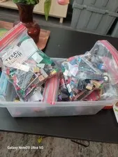 1LB LEGO Bulk Lot Mixed Pieces Parts Bricks in Container, Multicolor Plastic