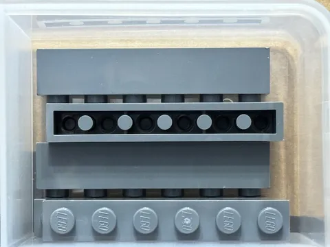 LEGO Parts - Dark Bluish Gray Brick 1 x 6 - No 3009 - QTY 5