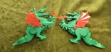 Set Of 2 Lego Green Dragons Vintage 