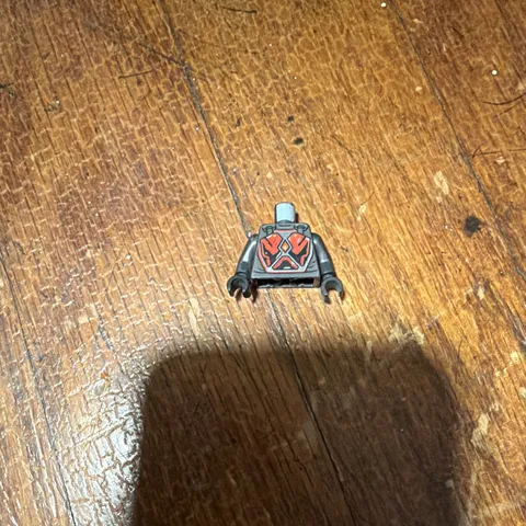 LEGO Minifigure Torso Black Red Printed Design Plastic 1 Piece