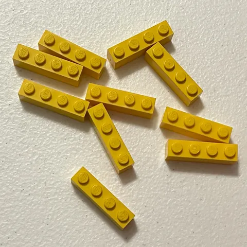 Lego 3010 Yellow Replacement Add-on Pieces Parts Lot of 10