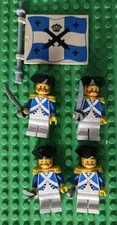 LEGO Imperial Guard Minifigs Lot Pirates Soldier Officers Blue Coats + Weapons
