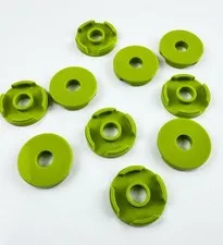 Lego 10 New Lime Tiles Round 2 x 2 Flat Smooth Pieces Parts