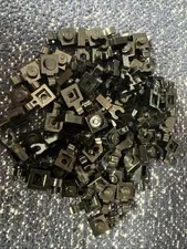 LEGO 61252 Black Plate Modified 1x1 with Open O Clip Horizontal Grip 75 Pieces