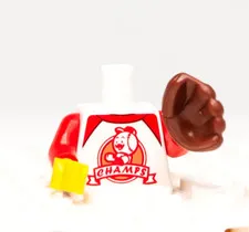 LEGO Minifigure BAM 2019 Torso - Baseball Glove, Red CHAMPS Logo