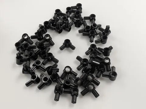 LEGO x50 NEW Black Technic Axle and Pin Connector Hub 2 Perpendicular  # 10197