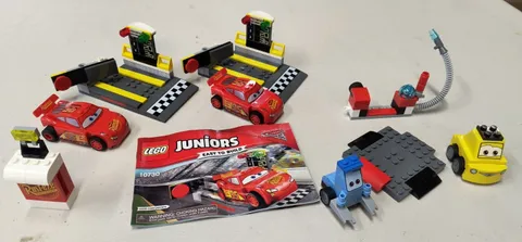 Retired Lego Juniors 10730 Lightning McQueen Speed Launcher X2 and 10732 X1 Lot