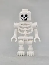 LEGO Skeleton Minifigure w/ Standard Skull Bent Arms Vertical Grip gen047 T2