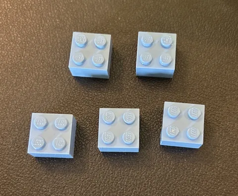 Lego 5 Light Aqua 3003 Bricks Stud Pieces 2x2 Brick Replacement Set