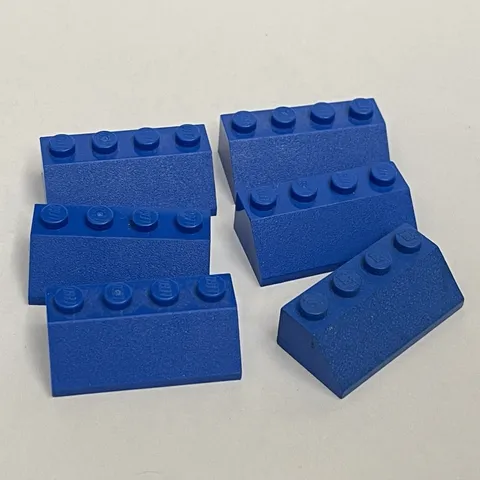 Lego 3037 Blue Replacement Parts Pieces Lot of 6