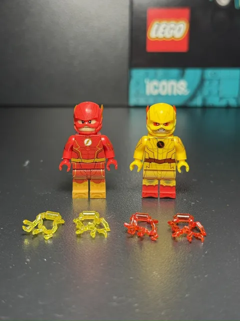 NEW DC Superheroes Flash and Reverse Flash w/ Speed Force Custom Lego Minifigure