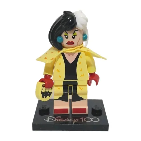 Lego Cruella de Vil Disney Minifigure dis104 101 Dalmations Villain w/ Stand