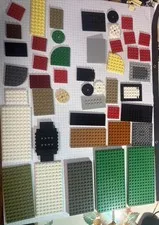 LEGO Assorted Flat Plates Lot of 45 Mixed Colors and Sizes Building Parts