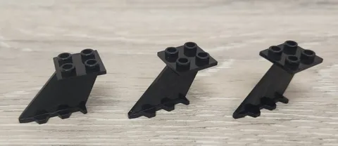 Lego 3479 Black Tail 4 x 2 x 2 Replacement Piece Part Lot Of 3