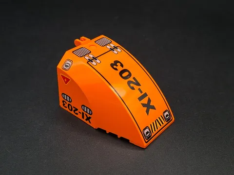 LEGO - 1x - Windshield - Windscreen - 8x6x4 - Orange - 42602pb03