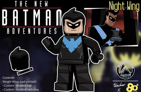 Custom Lego Dc Night Wing. By Hades Bricks. New!!