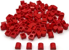 Lego 100 New Red Slopes Sloped Curved 1 x 1 x 2/3 Double Parts