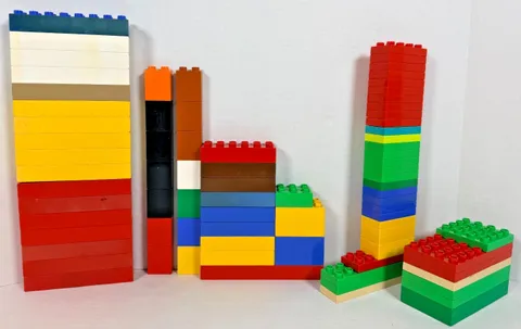 LEGO DUPLO Huge Lot 80+ Bricks Plates Building Blocks Read Desc. 2x8 2x6 4x8 4x4