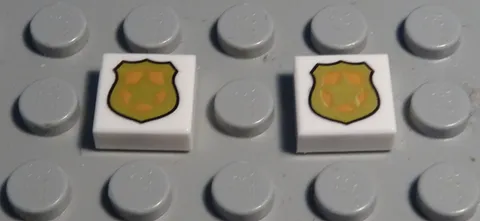 Lego Tile - Tile 1x1 White with Decor 2 Pieces
