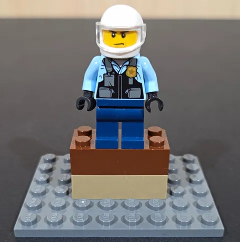 LEGO City Police Officer Minifigure w/ White Helmet & Clear Visor