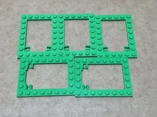 LEGO Parts - Bright Green Plate 6 x 8 Trap Door Horizontal - No 92107 - QTY 5