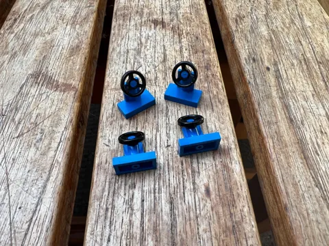 4x LEGO Blue Steering Wheel ref 3829c01 Set 6980/7726/6971/6951/6698/6338/6490