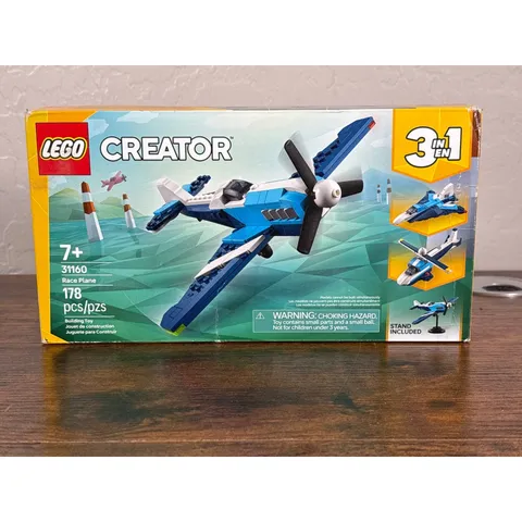 LEGO Creator 3in1 Race Plane 31160 Building Toy 178 Pcs Jet Helicopter 2025 NEW