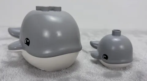 LEGO DUPLO Grey & White MOM WHALE & BABY WHALE For Set 10972