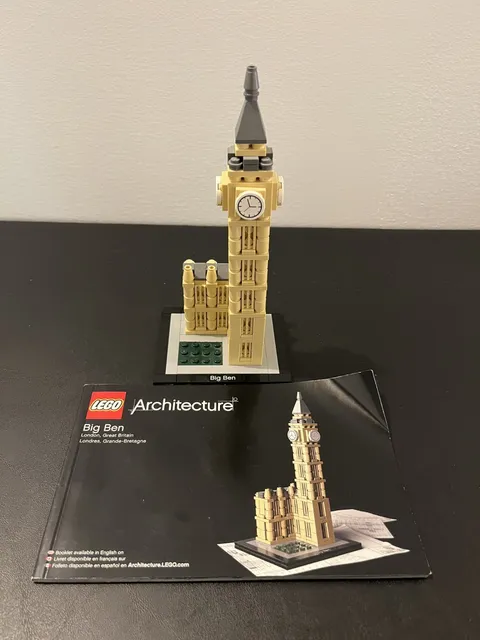 LEGO Architecture Big Ben 21013 Complete w/ Instructions Retired Set