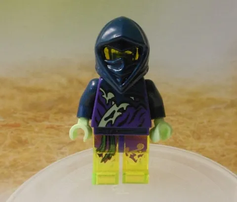 Lego 70732 MINI FIGURE Ghost Ninja ATTILA WITH HOOD BLUE/NEON GREEN njo146 2015